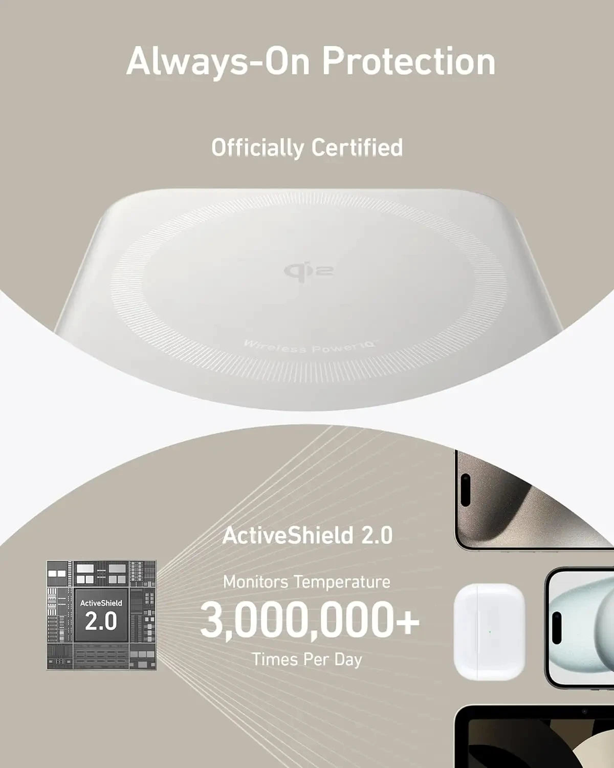 Anker MagGo Power Bank Qi2 Certified 15W Ultra-Fast Portable Charger 10000mAh Battery Pack with Smart Display