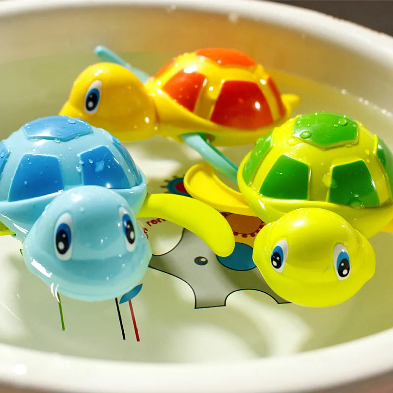 Cute Cartoon Animal Tortoise Classic Baby Water Toy Infant Swim Turtle Wound-up Chain Clockwork Kids Beach Bath Toys