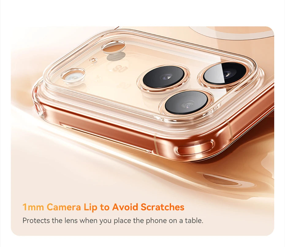Baseus Magnetic Case For iPhone 17 Pro Max 17 Air Wireless Charging For Magsafe Case For iPhone 16 15 14 13 Pro Max Clear Cover