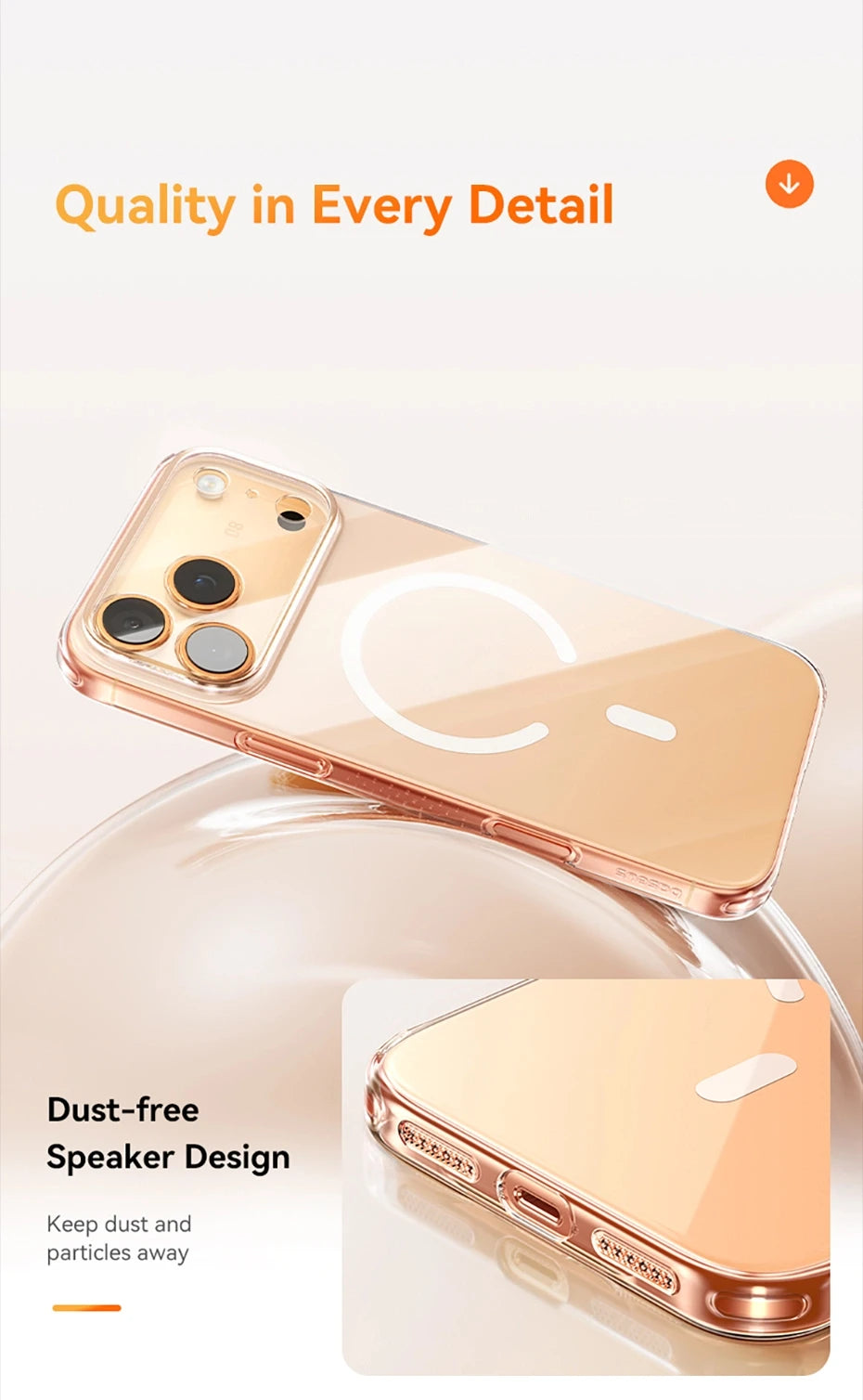 Baseus Magnetic Case For iPhone 17 Pro Max 17 Air Wireless Charging For Magsafe Case For iPhone 16 15 14 13 Pro Max Clear Cover