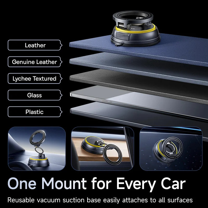 Baseus Magnetic Car Phone Holder Vacuum Suction Cup Stand 360° Rotation Мagnet Holder For iPhone Gym/Driving Vacuum Phone Stand