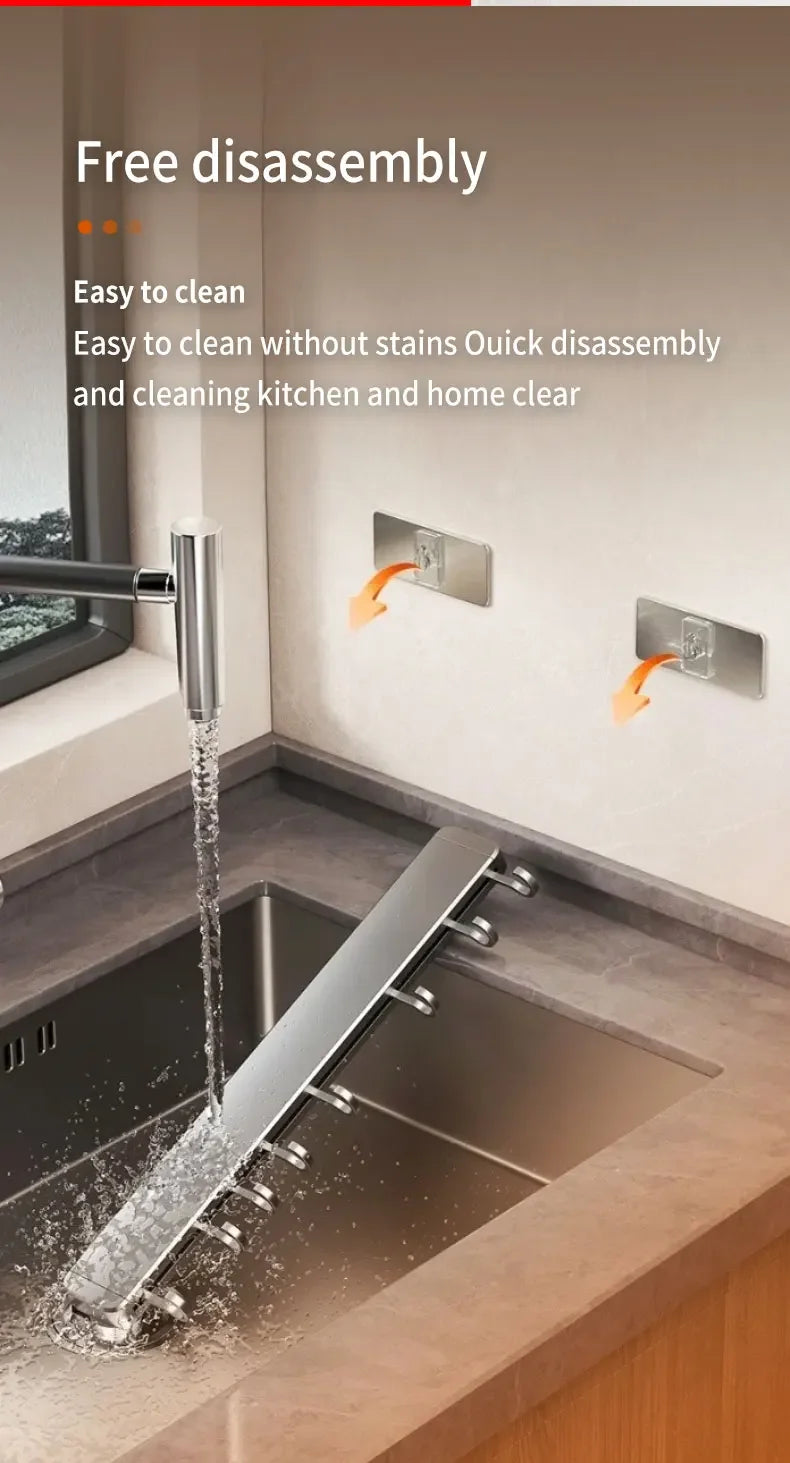 Muyiyu 50cm Wall Mounted Hooks Rack No Punching Storage Shelves With Movable Hook Holder Organizer Kitchen Utensil Accessories