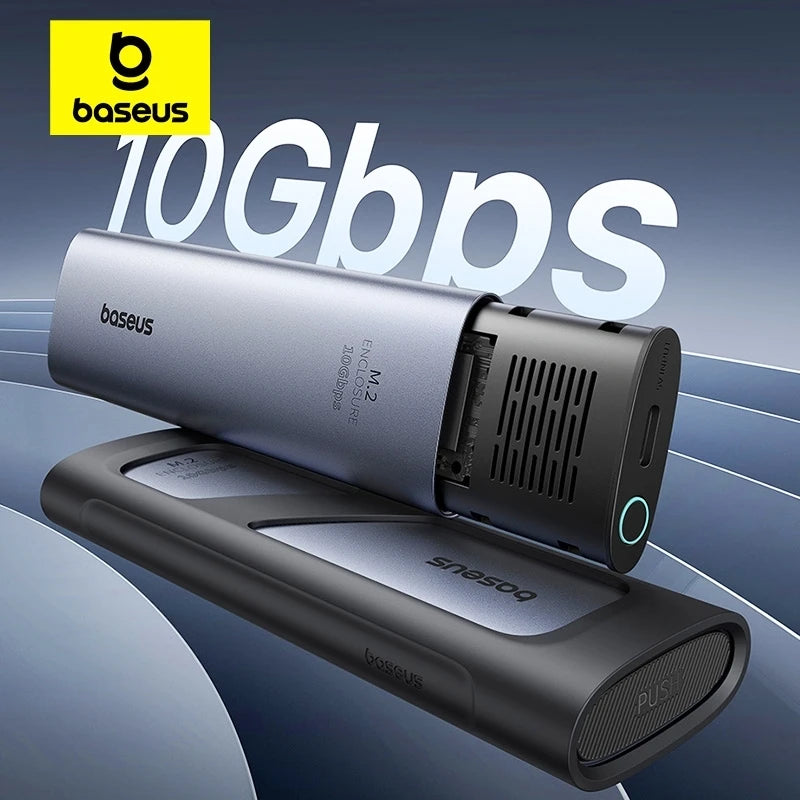 Baseus M2 SSD Enclosure Case 10Gbps NVMe Protocol M.2 to USB Type C 3.2 Gen2 8TB Metal External Adapter NVME SSD Case