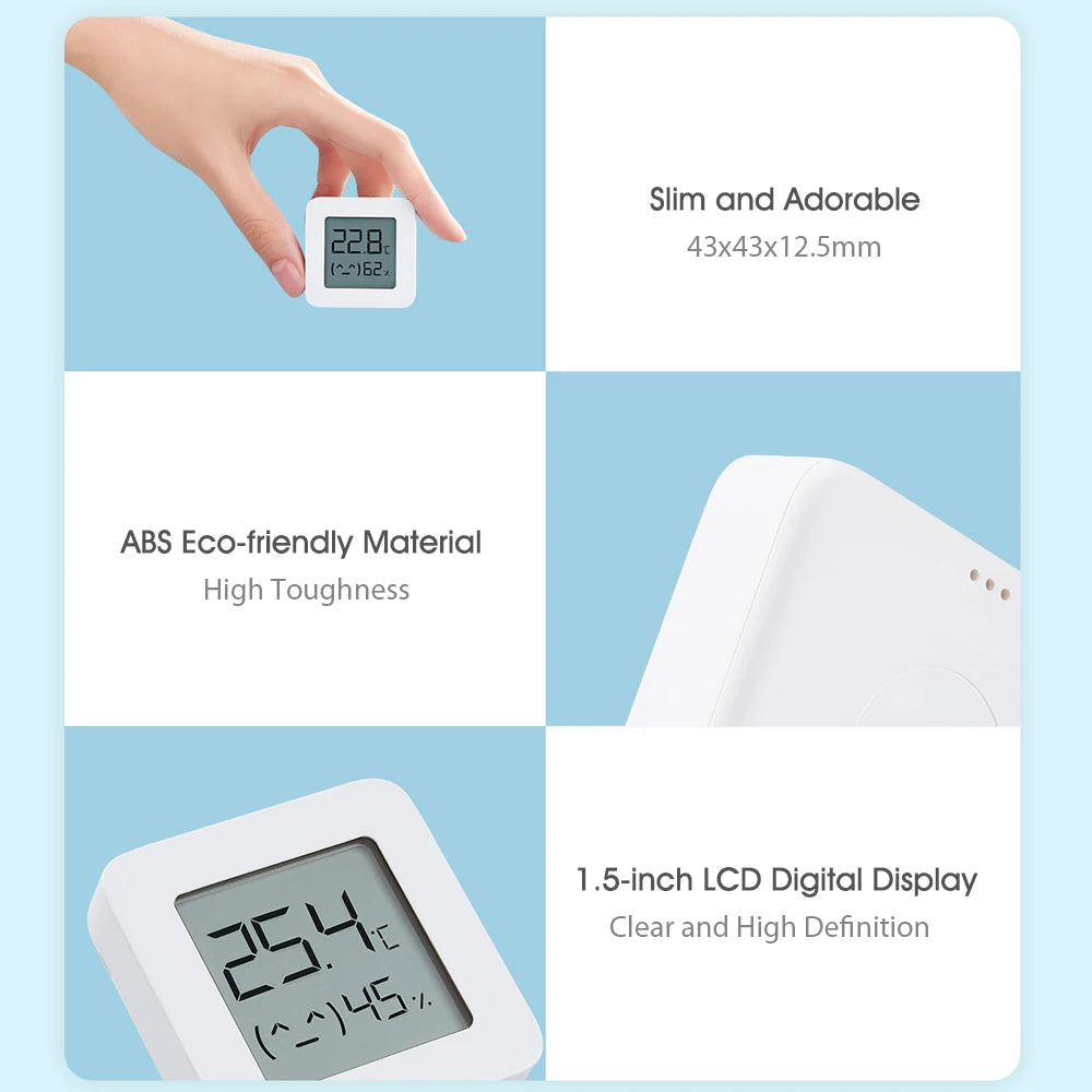 XIAOMI Thermometer 2 Mijia Electric Bluetooth Wireless Smart Hygrometer Thermometer Temperature Detection MI Mijia Home APP