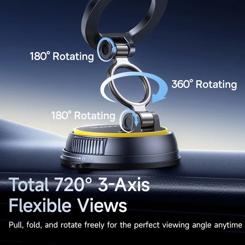 Baseus Magnetic Car Phone Holder Vacuum Suction Cup Stand 360° Rotation Мagnet Holder For iPhone Gym/Driving Vacuum Phone Stand