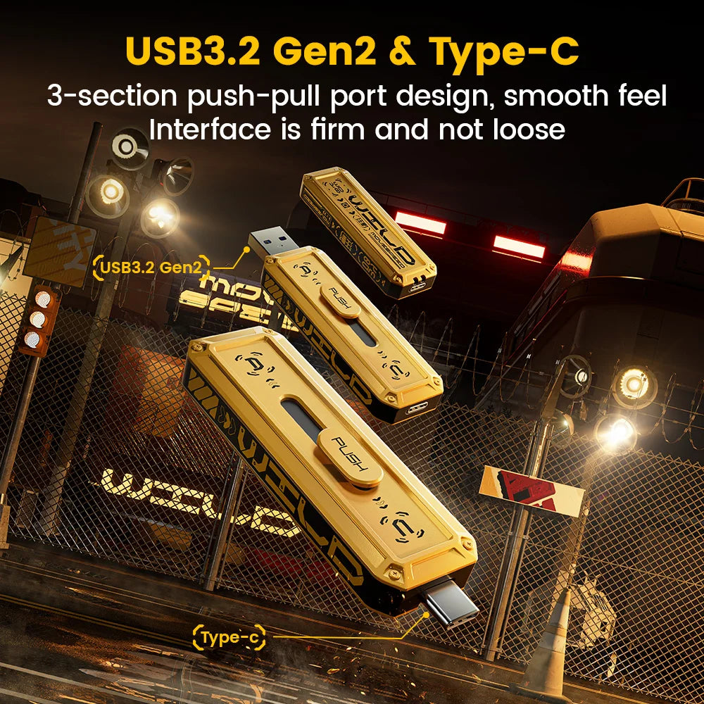 MOVESPEED Solid State Pen Drive USB3.2 Gen 2 Type C Flash Drive for PC Smartphone Tablet