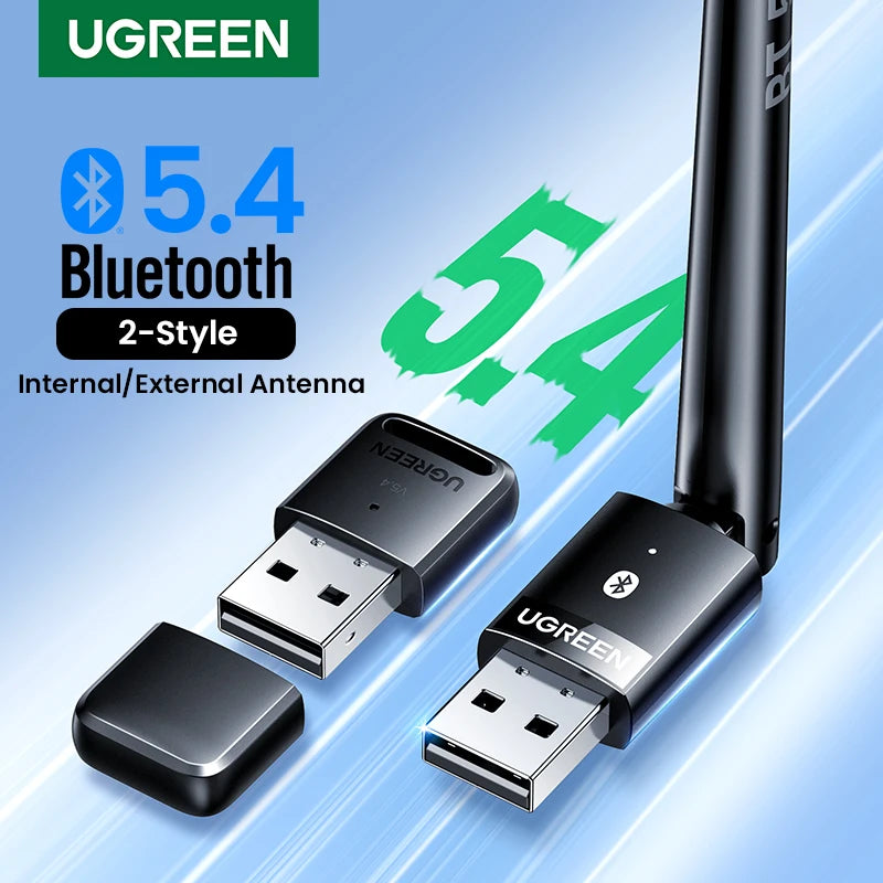 UGREEN USB Bluetooth 5.3 5.4 Dongle Adapter for PC Speaker Wireless Mouse Keyboard Music Audio Receiver Transmitter Bluetooth