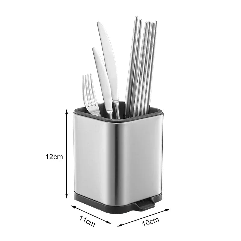 Stainless Steel Cutlery Holder Household Tableware Drainboard Spoon Storage Kitchen Organizer Drainer Dish Drying Rack