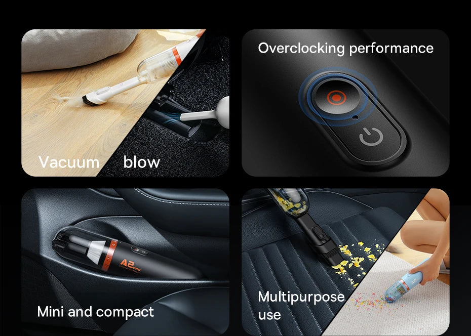 Baseus Vacuum Cleaner 6000Pa Wireless Portable Home Appliance Car Cleaning Mini Handheld Portable Cordless Cleaner