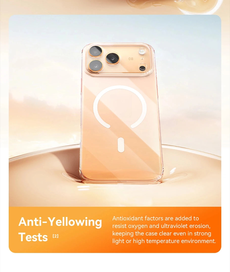 Baseus Magnetic Case For iPhone 17 Pro Max 17 Air Wireless Charging For Magsafe Case For iPhone 16 15 14 13 Pro Max Clear Cover