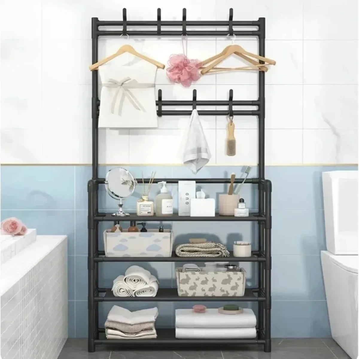 Multi-ayer Shoe Rack Organizer Clothes Hat Shoes Combination Storage Shelf