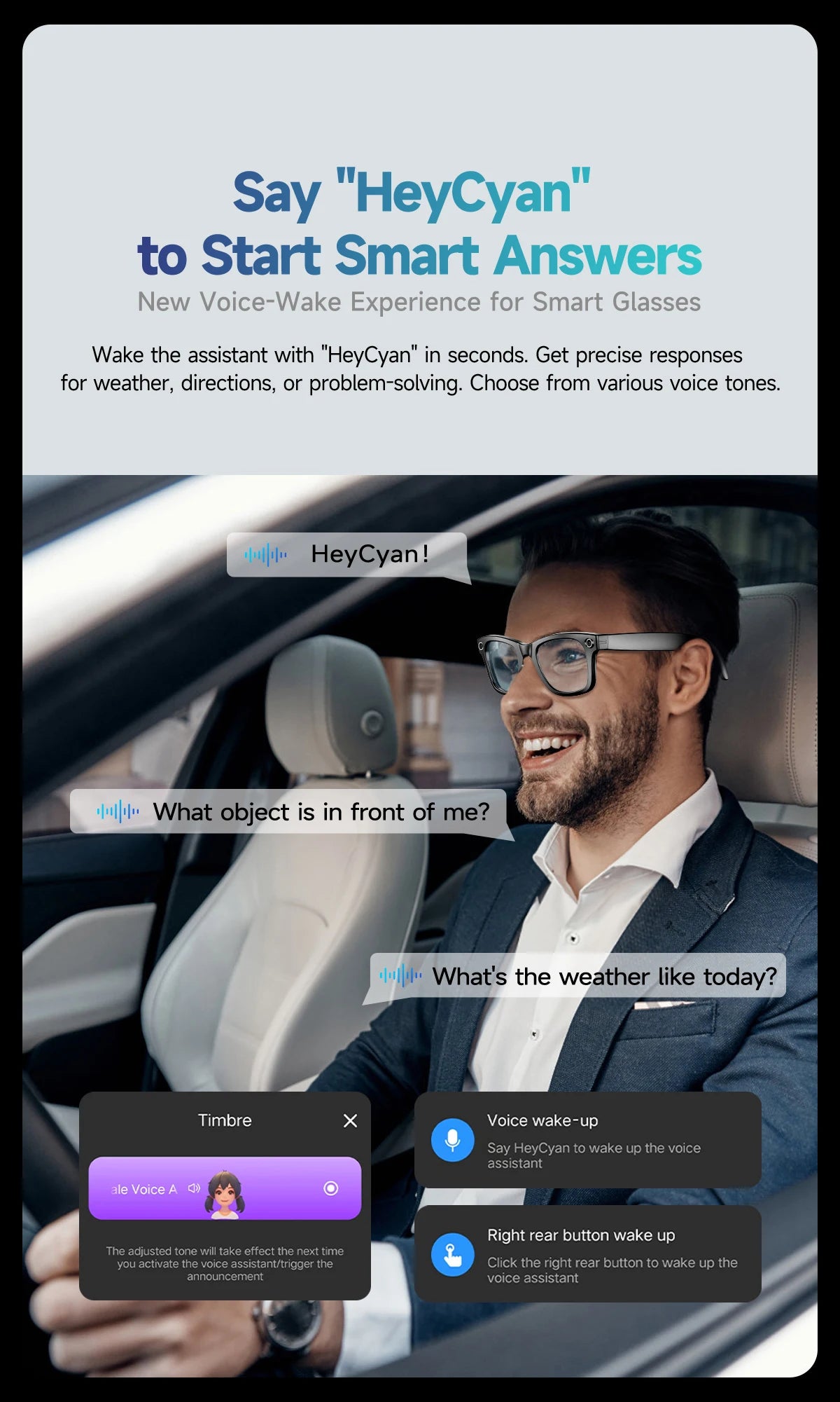 8 Million Pixels Smart Glasses Recording Videos AI Photo Recognition Answer Translation 270mAh IP65 Waterproof Bluetooth Glasses