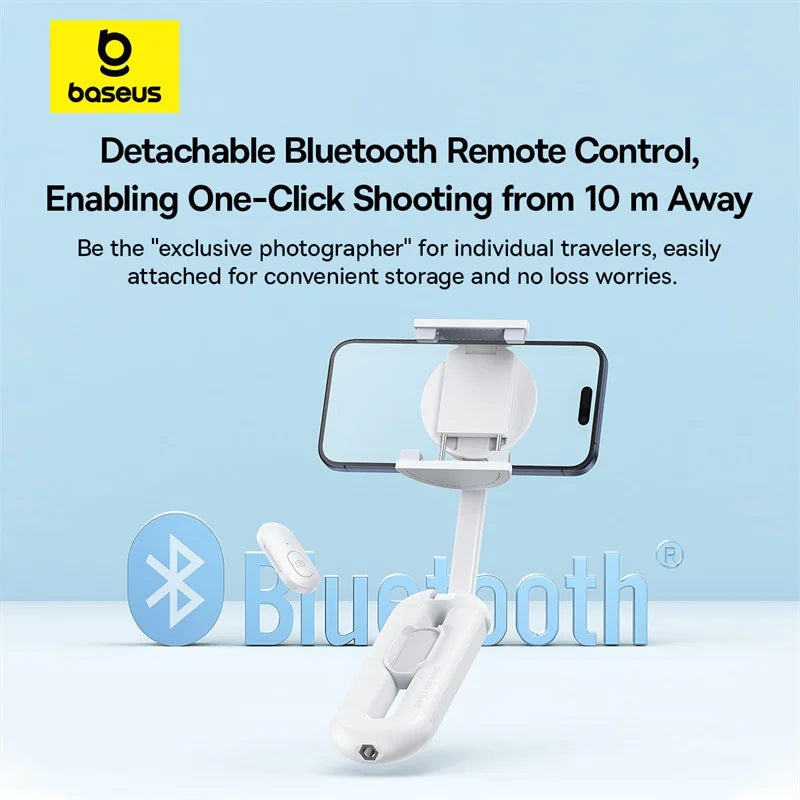 Baseus Phone Selfie Stick Magnetic Holder Bluetooth Wireless Gimbal Stabilizer Holder for Vlog Live Shooting Phone Stand