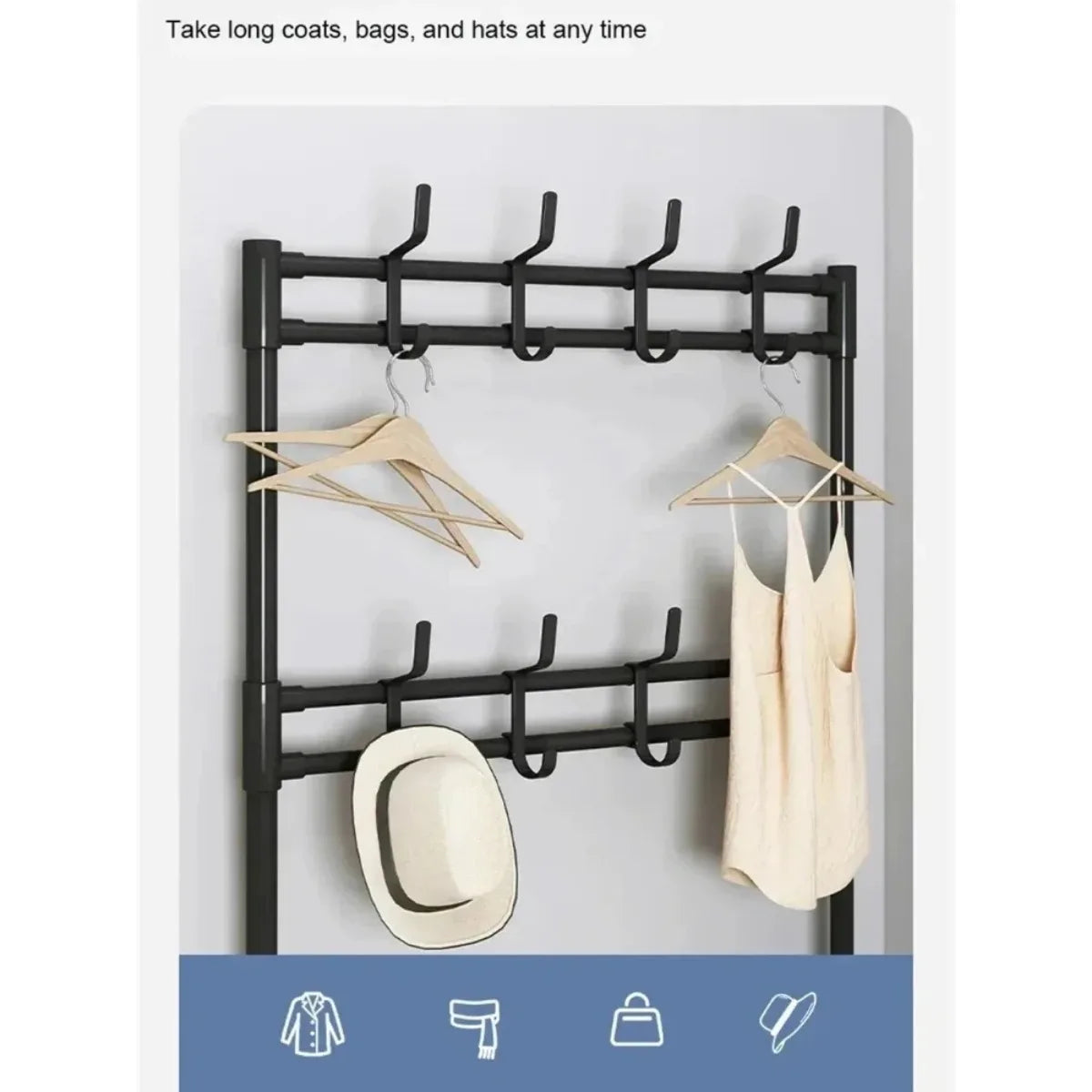 Multi-ayer Shoe Rack Organizer Clothes Hat Shoes Combination Storage Shelf