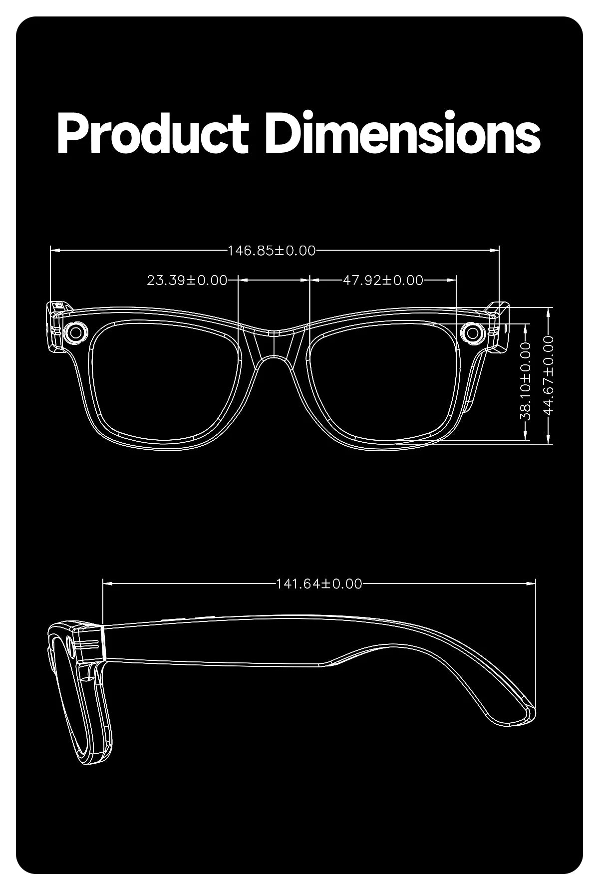 8 Million Pixels Smart Glasses Recording Videos AI Photo Recognition Answer Translation 270mAh IP65 Waterproof Bluetooth Glasses