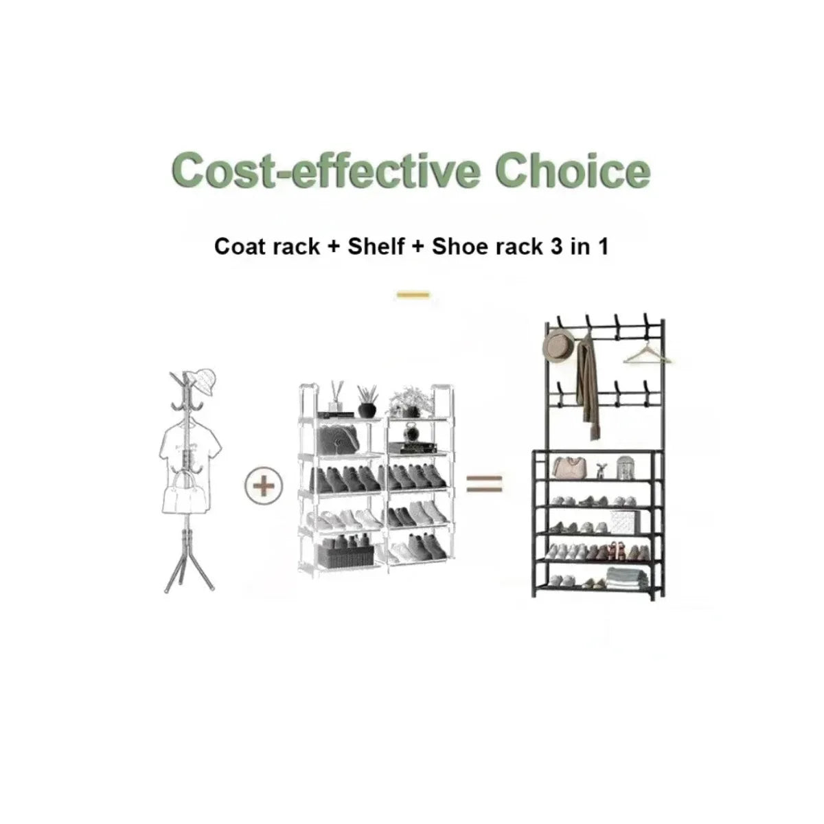 Multi-ayer Shoe Rack Organizer Clothes Hat Shoes Combination Storage Shelf