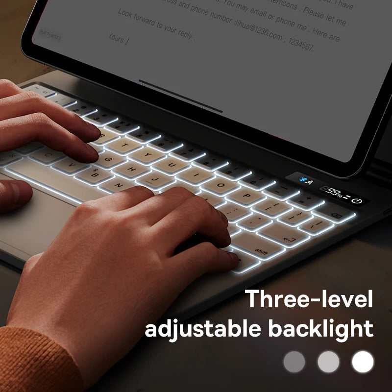 Baseus Wireless Magic Keyboard Magnetic Bluetooth for iPad Pro Magnet Keyboard For iPad Air 5 4 Case Tablet Folding Keyboard