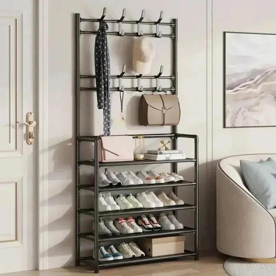 Multi-ayer Shoe Rack Organizer Clothes Hat Shoes Combination Storage Shelf