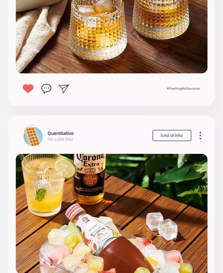 Ice Cube Tray with Lid & One-Touch Release – Easy, Non-Stick Ice Maker