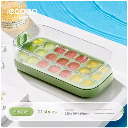 Ice Cube Tray with Lid & One-Touch Release – Easy, Non-Stick Ice Maker