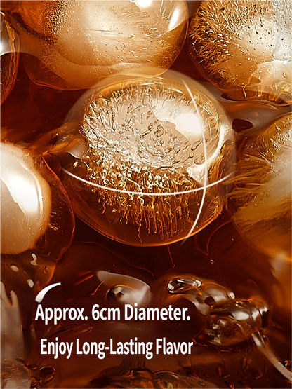 Crystal Clear Ice Ball Maker: Food-Grade Silicone Spherical Ice Mold for Whiskey, Cocktails & Bourbon - Slow-Melting