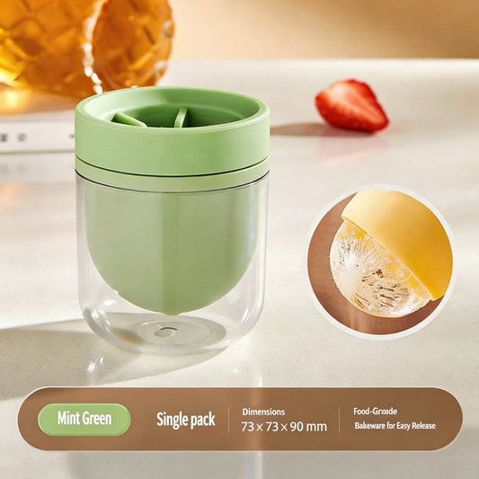 Crystal Clear Ice Ball Maker: Food-Grade Silicone Spherical Ice Mold for Whiskey, Cocktails & Bourbon - Slow-Melting