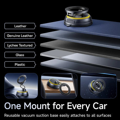Baseus Magnetic Car Phone Holder Vacuum Suction Cup Stand 360° Rotation Мagnet Holder For iPhone Gym/Driving Vacuum Phone Stand