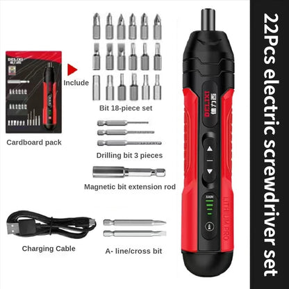 DELIXI Cordless Electric Screwdriver Set 3.6V Rechargeable Lithium Battery Screwdrivers Repair Power Tool S2 Steel Precision Bit