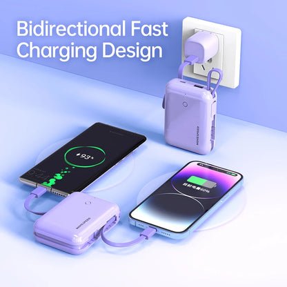 MOVESPEED Q10 Plus 10000mAh Power Bank PD20W Portable Mini External Battery Fast Charging Powerbank for Samsung Xiaomi iPhone