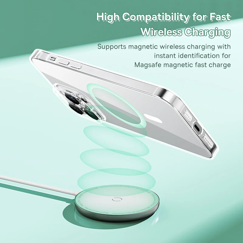 Baseus Magnetic Case for iPhone 16 15 Pro Max Case Wireless Charging Cover for iPhone 14 13 12 11 Pro Max Plus PC Phone Case