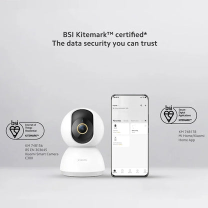 Global Version Xiaomi 360° Home Security Camera C300 Super Clear 2K Image F1.4 Large Aperture AI Human Detection Mi Camera