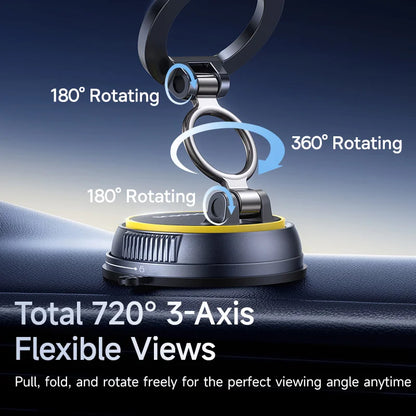 Baseus Magnetic Car Phone Holder Vacuum Suction Cup Stand 360° Rotation Мagnet Holder For iPhone Gym/Driving Vacuum Phone Stand