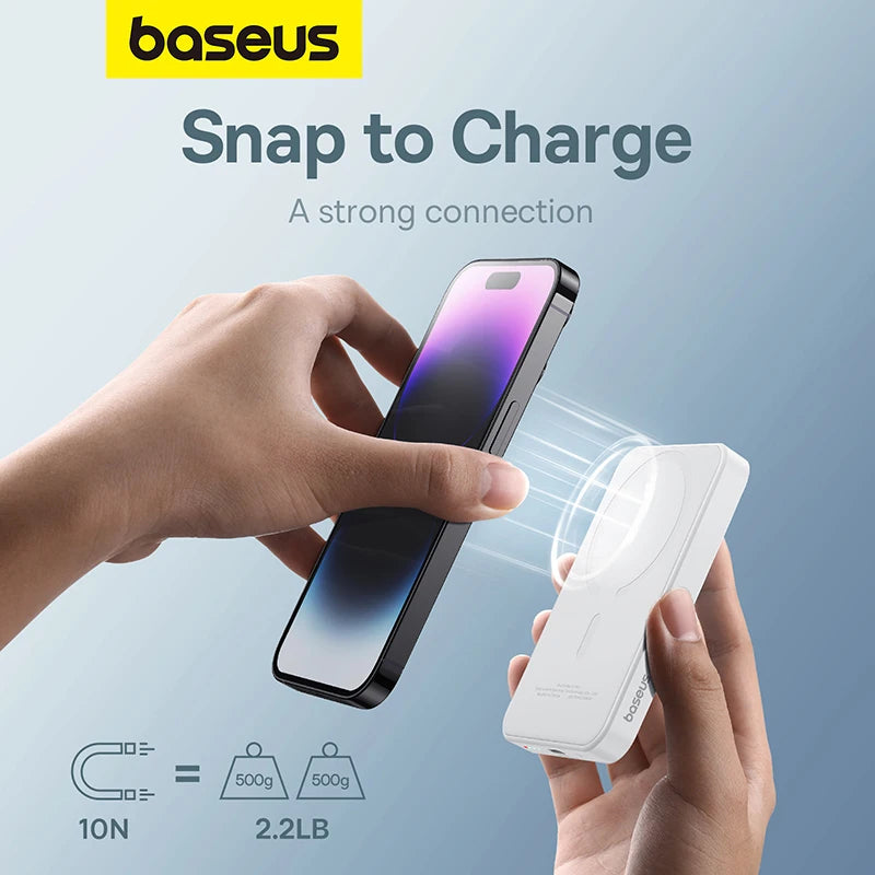 Baseus Magnetic Power Bank Wireless External Battery For Magsafe Powerbank Portable Charger For iphone 15 14 13 12 Mini Pro Max