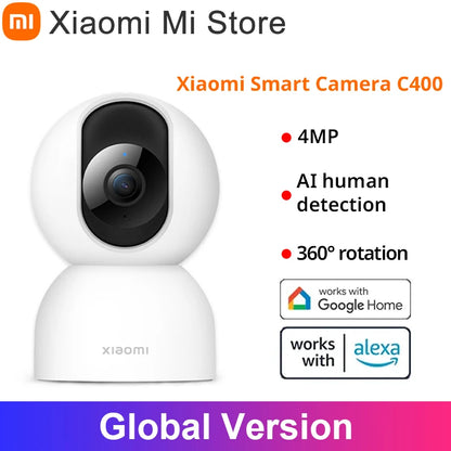 Global Version Xiaomi Smart Camera C400 Security With 2.5K Clarity 4MP 360° Rotation AI Human Detection Google Home Alexa