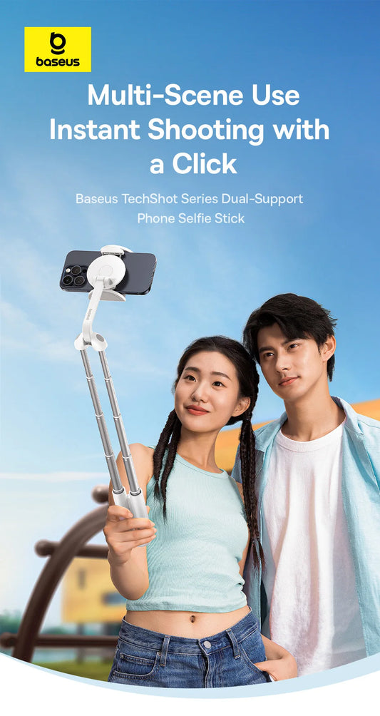 Baseus Phone Selfie Stick Magnetic Holder Bluetooth Wireless Gimbal Stabilizer Holder for Vlog Live Shooting Phone Stand