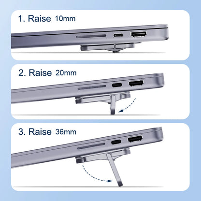 Hagibis Foldable Laptop Stand for Desk Keyboard Stand Riser Portable Notebook Cooling Pad For Macbook Pro Air Universal Holder