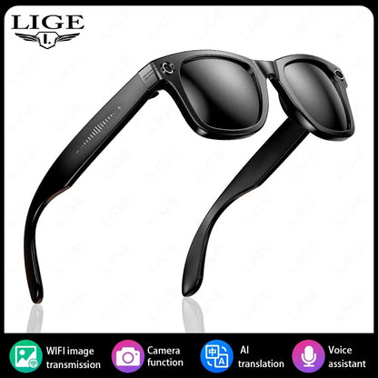 8 Million Pixels Smart Glasses Recording Videos AI Photo Recognition Answer Translation 270mAh IP65 Waterproof Bluetooth Glasses