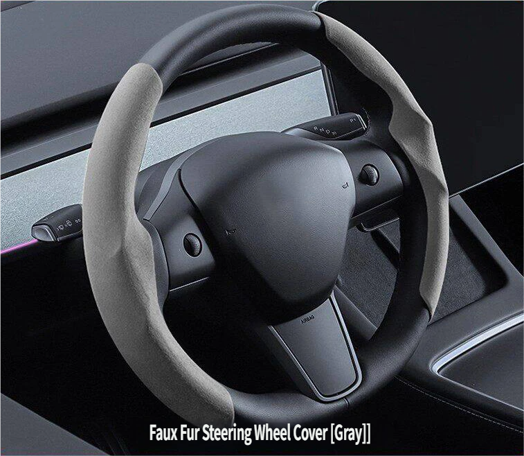 Ultra-Slim Carbon Fiber & Alcantara Steering Wheel Cover for Tesla Model 3 (Highland) & Model Y: Non-Slip, Sweat-Proof & Custom Fit Interior Upgrade