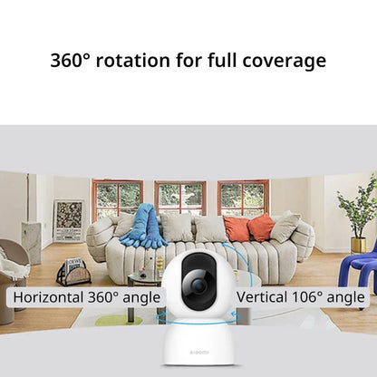 Global Version Xiaomi Smart Camera C400 Security With 2.5K Clarity 4MP 360° Rotation AI Human Detection Google Home Alexa