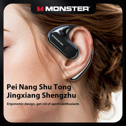 Monster Wireless Headphones MH22196 Stereo HD Call Open Bluetooth 5.4 Earphones Earbuds with Mic Waterproof