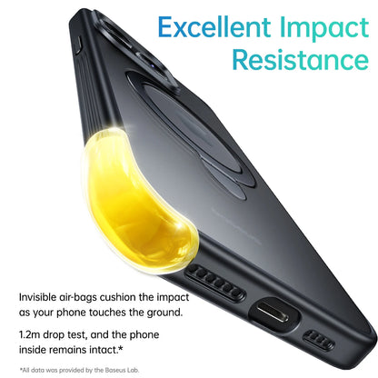 Baseus Magnetic Stand Case for iPhone 15 Pro 15 14 13 Pro Max Plus Case 180° Adjustable Kickstand Ring Magnetic Charging Case