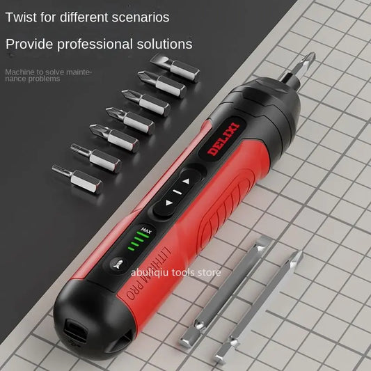 DELIXI Cordless Electric Screwdriver Set 3.6V Rechargeable Lithium Battery Screwdrivers Repair Power Tool S2 Steel Precision Bit