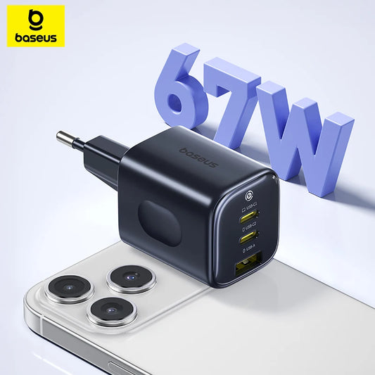 Baseus Picogo 67W GaN Charger PD Charge Type C USB Charger Support PD QC Phone Charger For iPhone 17 Travel Charger Portable