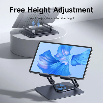 Hagibis 360° Rotating Tablet Stand Adjustable Tablet Holder Dual Rod Support Aluminum Foldable Cradle for iPad Pro Switch ROG