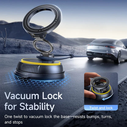 Baseus Magnetic Car Phone Holder Vacuum Suction Cup Stand 360° Rotation Мagnet Holder For iPhone Gym/Driving Vacuum Phone Stand