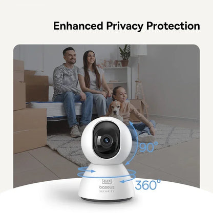 Baseus 4MP IP Camera Smart 5G WIFI Security Camera Indoor Home Protection PT 3K High Clarity Two Way Audio Surveillance Camera