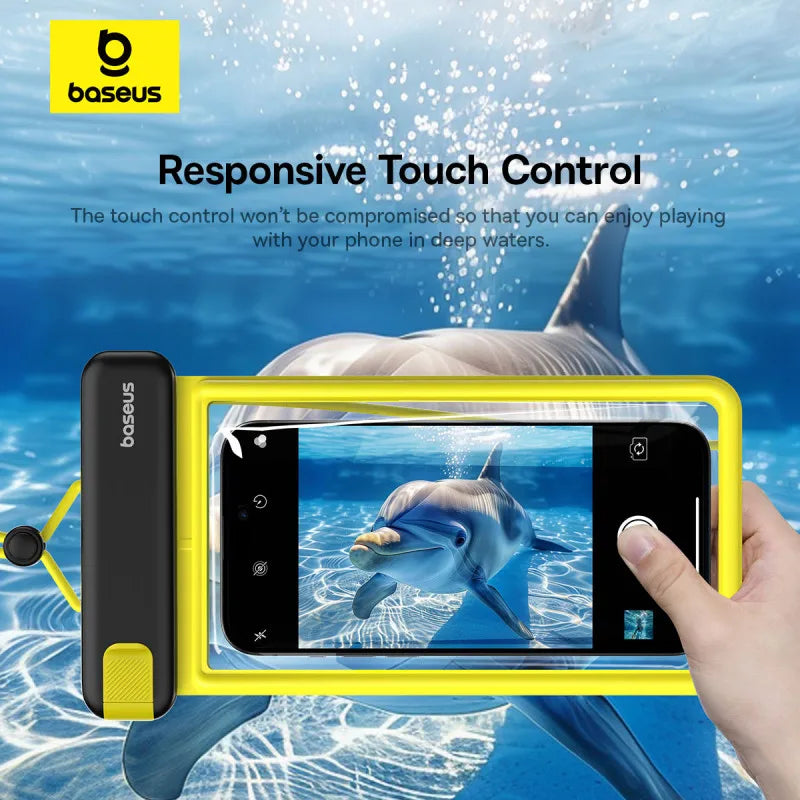 Baseus Waterproof Phone Case Pouch Bag for iPhone 15 14 13 Pro Max Samsung S24 S23 Ultra Under 7.2‘’ Phone Swimming Cover Bag