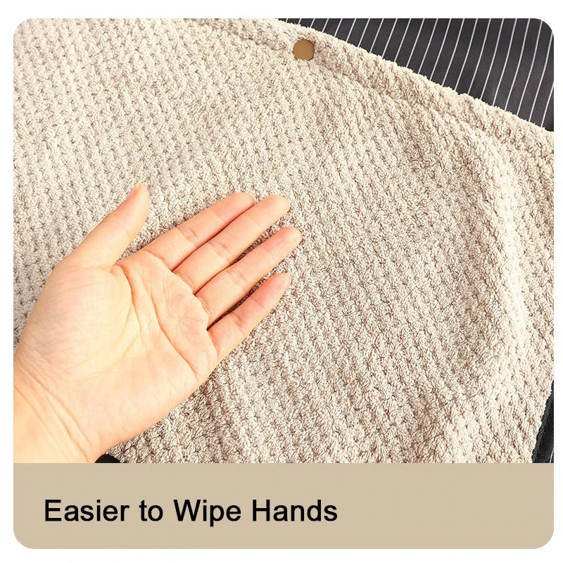 Waterproof Kitchen Apron Sleeveless Cross Back Restaurant Uniform with Removable Hand Towel Anti-fouling Cooking Baking Bibs