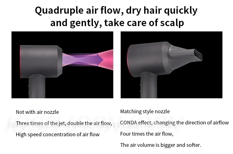 Super Hair Dryer 220V Leafless Hair dryer Personal Hair Care Styling Negative Ion Tool Constant Anion Electric Hair Dryers