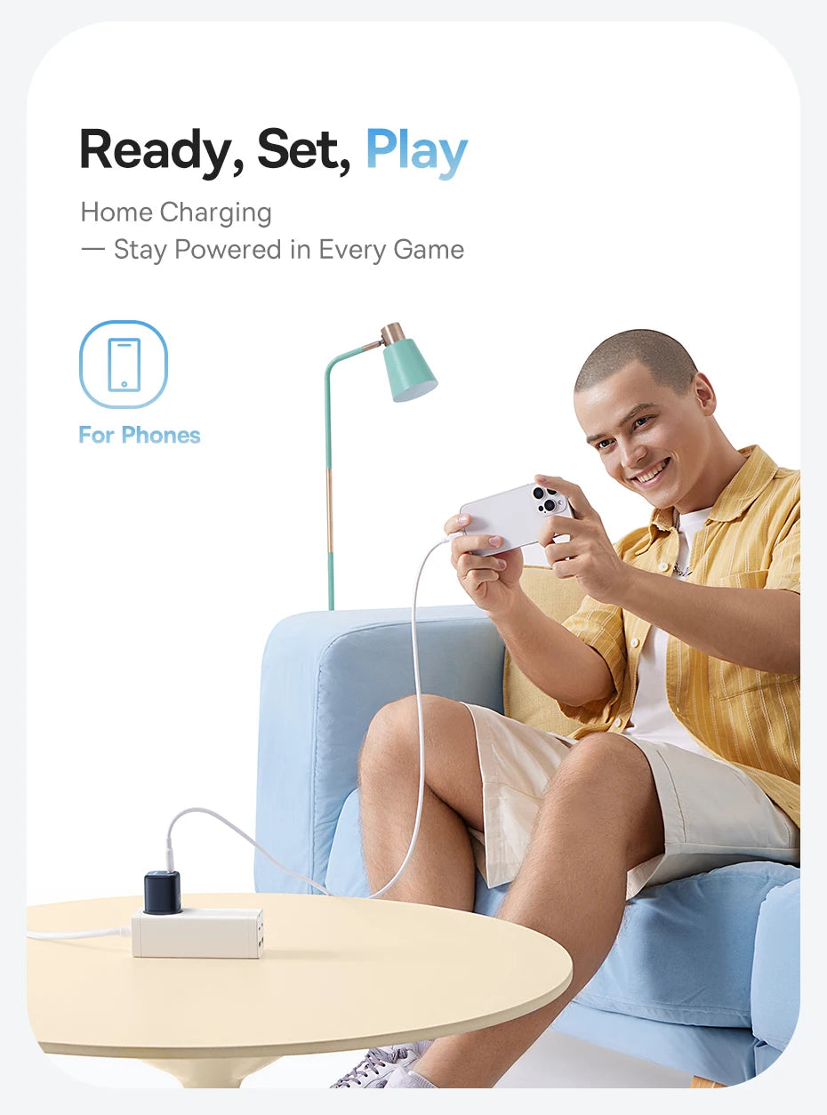 Baseus 45W PD Charger For iPhone 17 16 15 Pro Max Samsung Galaxy Fast Charger GaN Charger USB C Charger Portable Phone Charger